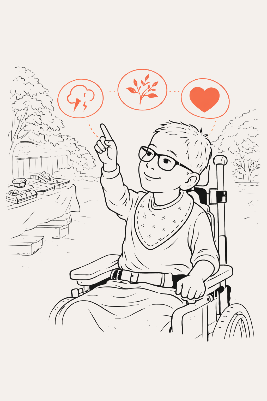 The same person shown in different environments with changing contextual cues.